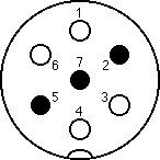 Круглый европейский разъем для подключения габаритов, стопов и поворотов. Семь проводов - распайка