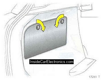 Элементы крепления (зажимы) крышки блока предохранителей в багажнике опель астра h хэтчбек