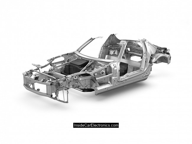 Алюминевый каркас (рама) Mercedes-Benz SLS AMG E-Cell с карбоновым монокока для крепления аккумуляторов и силовых агрегатов
